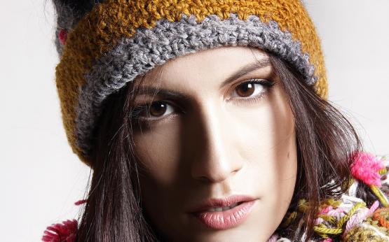 Lizard Eye Beanie Model: Juliana Nuic @ Viviens Model Management. Photo copyright of WA Museum Photo by Penny Lane